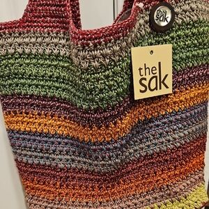 The Sak "Kayla" Multi Colored Bohemian Crochet Tote Bag - New